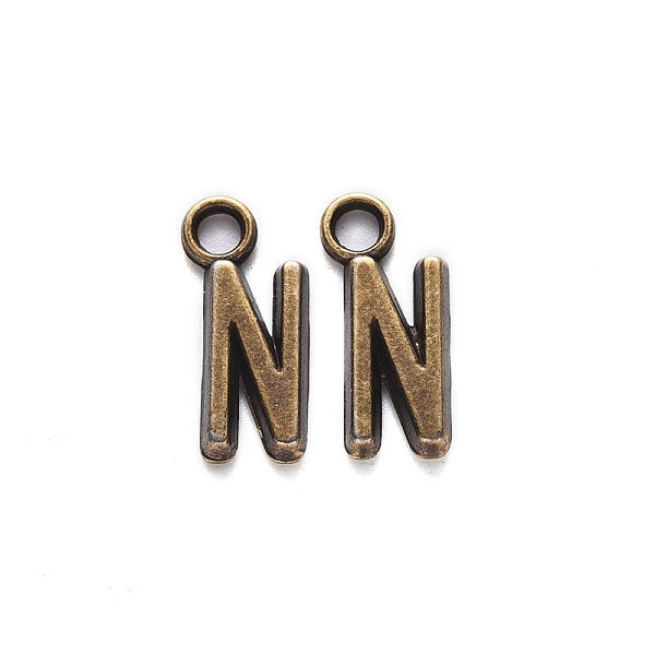 

PandaHall Tibetan Style Alloy Pendants, Cadmium Free & Nickel Free & Lead Free, Letter N, N:16x7.5x2mm, Hole: 2mm, about 1265pcs/1000g Alloy...