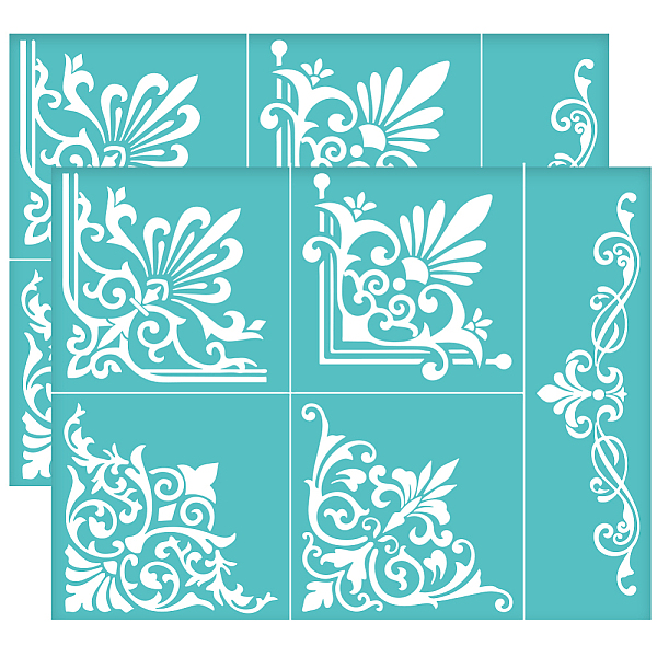 

PandaHall Self-Adhesive Silk Screen Printing Stencil, for Painting on Wood, DIY Decoration T-Shirt Fabric, Turquoise, Floral Pattern...