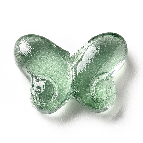 

PandaHall Transparent Glass Beads, Butterfly, Green, 10x14.5x4.5mm, Hole: 1mm Glass Butterfly Green