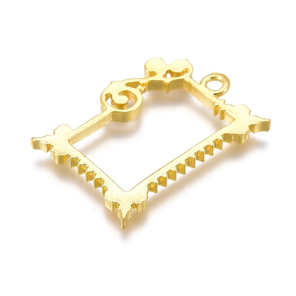 

PandaHall Alloy Open Back Bezel Pendants, For DIY UV Resin, Epoxy Resin, Pressed Flower Jewelry, Rectangle Photo Frame, Golden, 29x22x2.3mm...