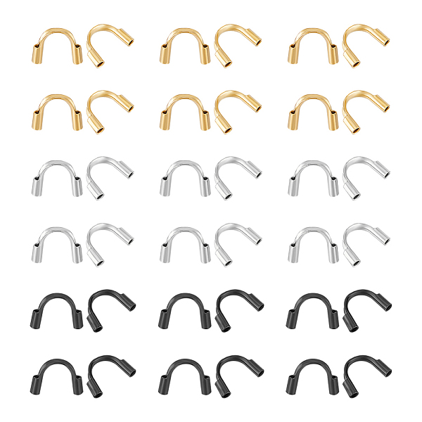 

PandaHall Unicraftale 60Pcs 3 Colors 316 Surgical Stainless Steel Wire Guardian, Mixed Color, 6.3~7x4.5~5x1.5mm, Hole: 0.7mm, 20pcs/color...