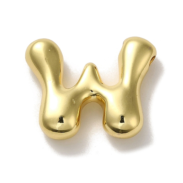 

PandaHall Rack Plating Brass Beads, Cadmium Free & Lead Free, Long-Lasting Plated, Real 18K Gold Plated, Letter W, 22x20x7mm, Hole: 2mm...