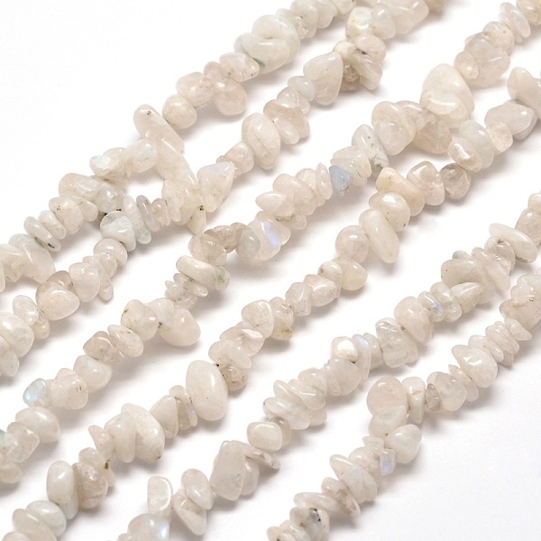 

PandaHall Natural Rainbow Moonstone Chip Bead Strands, 5~8x5~8mm, Hole: 1mm, about 31.5 inch Rainbow Moonstone Chip