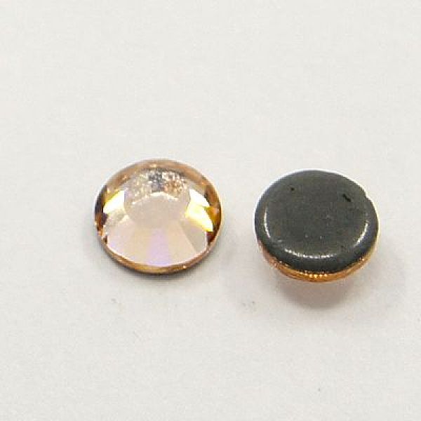 

PandaHall Glass Hotfix Rhinestone, Grade AA, Flat Back & Faceted, Flat Round, Light Peach, SS12, 3.0~3.2mm, about 1440pcs/bag Glass..., Pink