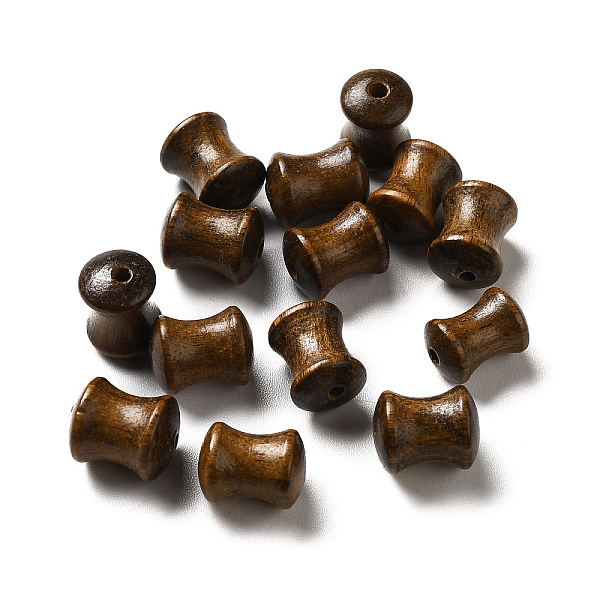PandaHall Natural Ebony Wood Beads, Undyed, Bamboo Beads, Coffee, 10~11x7.5~8mm, Hole: 1.6~1.8mm, about 1260pcs/500g Wood Bamboo Brown