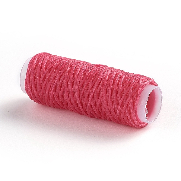 

PandaHall Waxed Polyester Cord, for Jewelry Making, Cerise, 0.8mm, about 30m/roll Waxed Polyester Cord Flat Red