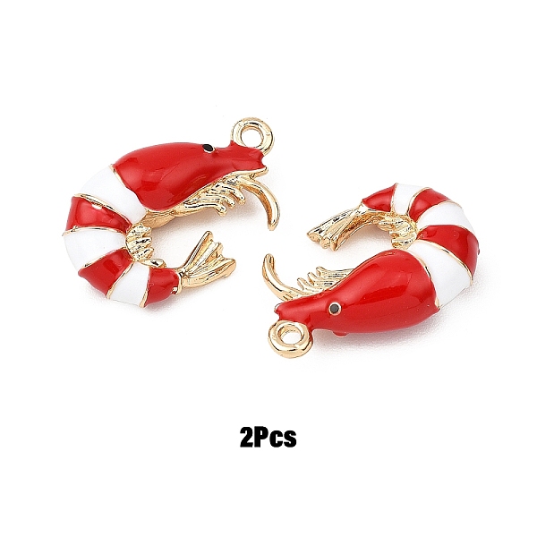 2pcs pendentifs en émail en alliage