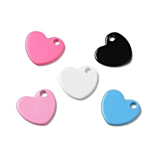 

PandaHall Spray Painted 201 Stainless Steel Charms, Heart Charm, Mixed Color, 10x9x1mm, Hole: 1.4mm 201 Stainless Steel Heart Multicolor