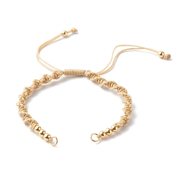 

PandaHall Bracelet Making Accessories, with Braided Nylon Thread, Brass Beads & 304 Stainless Steel Jump Rings, Wheat, 6-1/8x1/4 inch..., Orange