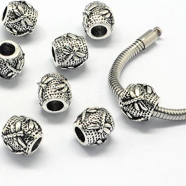 

PandaHall Alloy European Beads, Large Hole Beads, Barrel, Antique Silver, 10.5x9.5mm, Hole: 4.5mm Alloy Barrel
