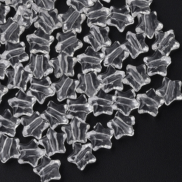 

PandaHall Transparent Acrylic Beads, Star, Clear, 9x9.5x5.5mm, Hole: 2mm, about 2000pcs/500g Acrylic Star Clear