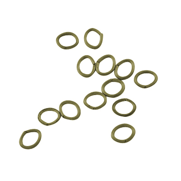 

PandaHall Jewelry Findings, Iron Jump Rings, Open Jump Rings, Oval, Nickel Free, Antique Bronze, 7x5x0.9mm, about 4600pcs/500g Iron