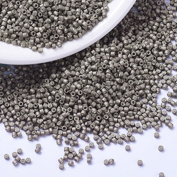 

PandaHall MIYUKI Delica Beads, Cylinder, Japanese Seed Beads, 11/0, (DB1169) Galvanized Matte Pewter, 1.3x1.6mm, Hole: 0.8mm, about..., Gray