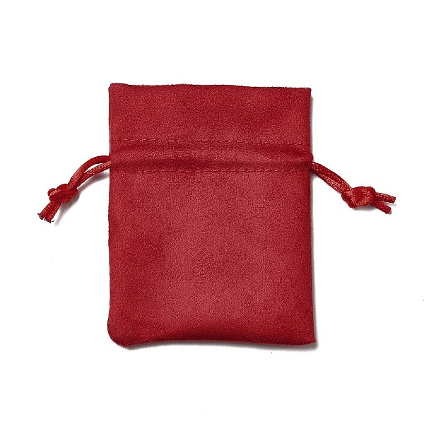 

PandaHall Velvet Cloth Drawstring Bags, Jewelry Bags, Christmas Party Wedding Candy Gift Bags, Rectangle, FireBrick, 9x7cm Velvet None Red