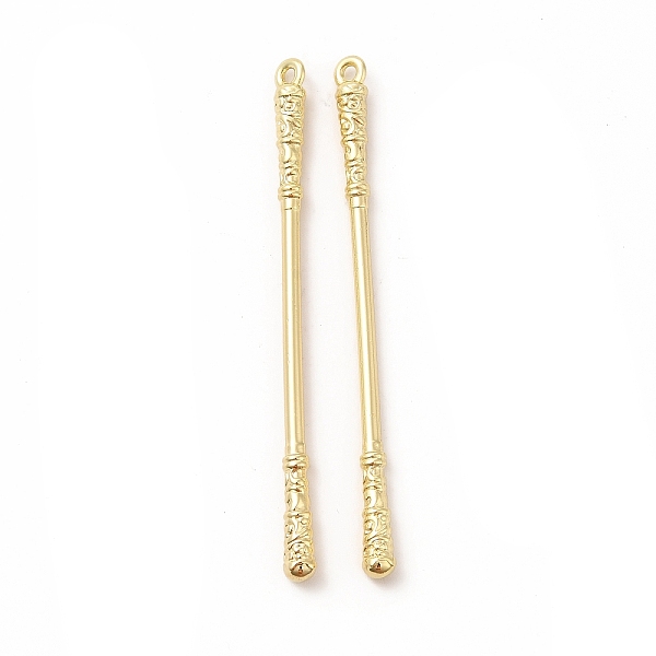 

PandaHall Rack Plating Alloy Big Pendants, Cadmium Free & Nickel Free & Lead Free, Rod Charm, Golden, 70x5x4mm, Hole: 1.5mm Alloy Others