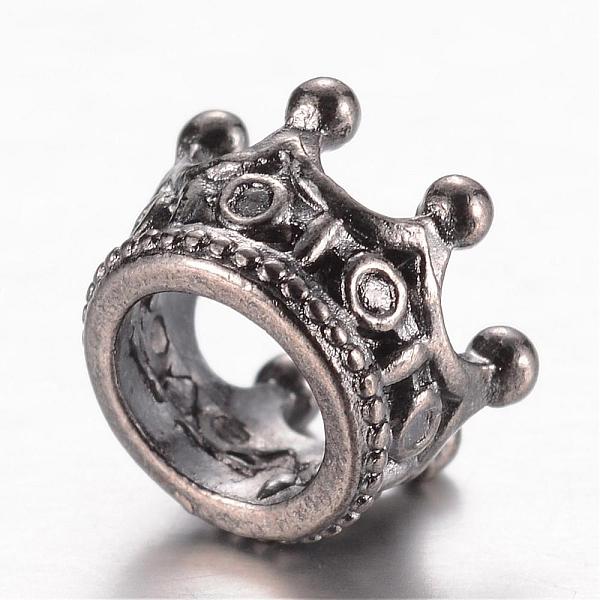 

PandaHall Alloy Beads, Crown, Large Hole Beads, Gunmetal, 10.5x7mm, Hole: 6mm Alloy Crown