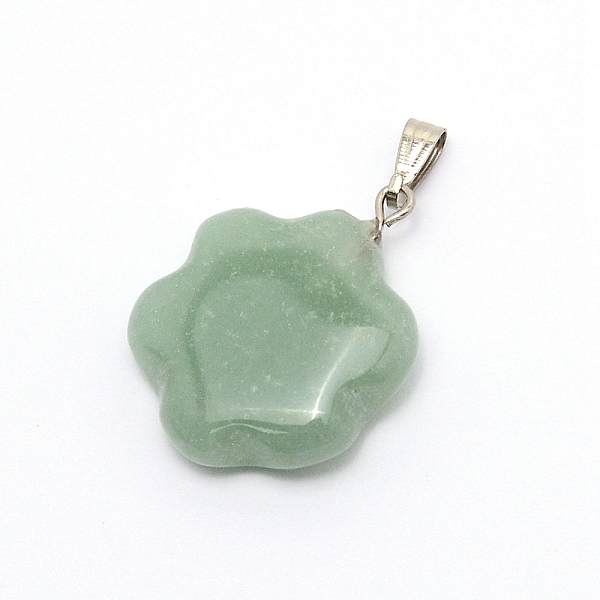 

PandaHall Natural Green Aventurine Pendants, with Stainless Steel Fiding, Flower, 25x19x6mm, Hole: 2.5x6mm Green Aventurine Flower