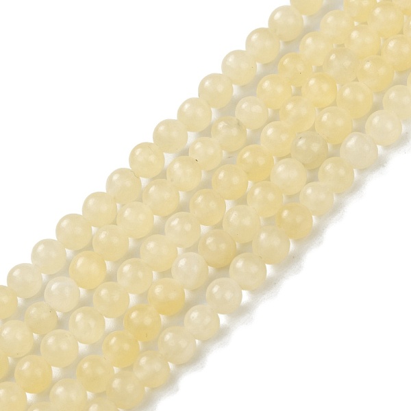 

PandaHall Natural Topaz Jade Beads Strands, Round, 4.5mm, Hole: 1mm, about 92pcs/strand, 15.35''(39cm) Topaz Jade Round