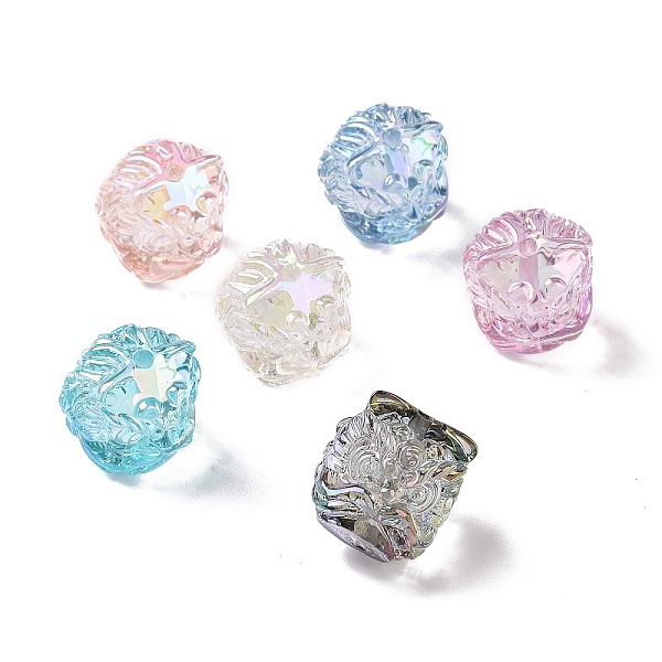 

PandaHall UV Plating Rainbow Iridescent Transparent Resin Beads, Lion Head, Mixed Color, 17x17mm, Hole: 2mm Resin Other Animal Multicolor