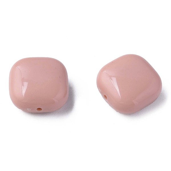 

PandaHall Opaque Acrylic Beads, Square, Pale Violet Red, 15x15x7.5mm, Hole: 1.2mm, about 375pcs/500g Acrylic Square