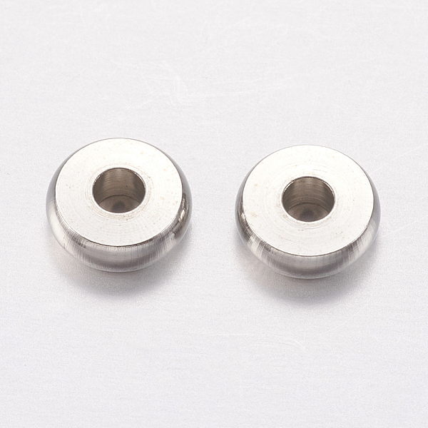 

PandaHall 304 Stainless Steel Beads, Flat Round, Stainless Steel Color, 6x2mm, Hole: 2mm 304 Stainless Steel Flat Round