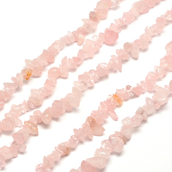 

PandaHall Natural Rose Quartz Chip Bead Strands, 5~8x5~8mm, Hole: 1mm, about 31.5 inch Rose Quartz Chip