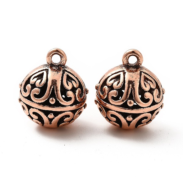 

PandaHall Alloy Pendants, Round Charm, Red Copper, 23x19mm, Hole: 2.1mm Alloy Round