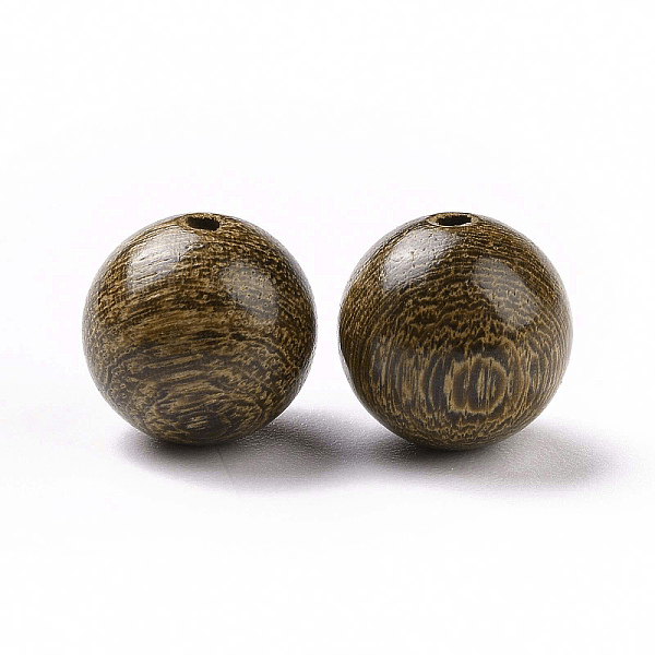 PandaHall Sandalwood Beads, Undyed, Round, Coffee, 10mm, Hole: 1.5~1.6mm, about 770pcs/500g Wood Round Brown