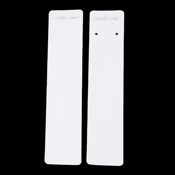 

PandaHall Paper Display Cards, Used For Necklaces, Rectangle, White, 190x39x0.4mm Paper Rectangle White