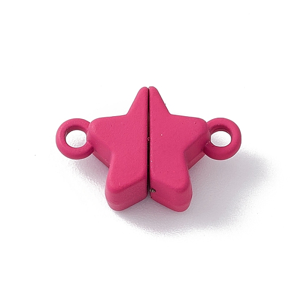 

PandaHall Star Alloy Magnetic Clasps, for Pendants Necklaces Making, Cerise, 11x16x6mm, Hole: 1.5mm Alloy Star Red