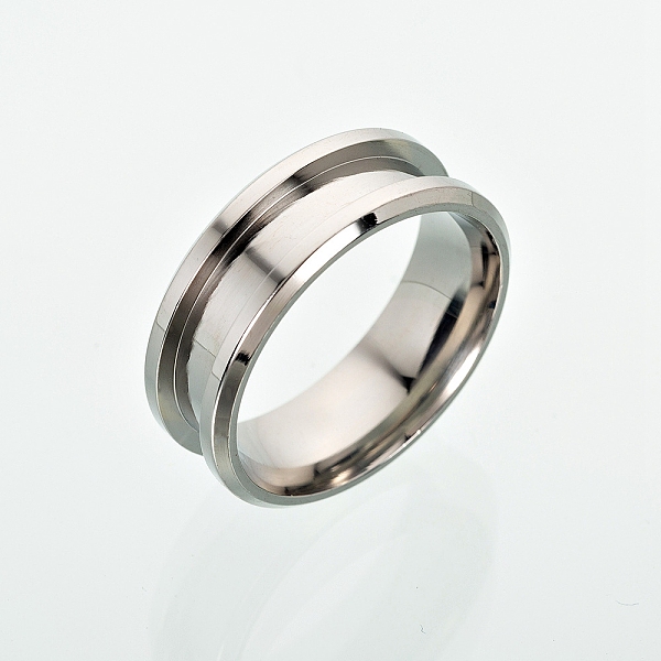 

PandaHall 201 Stainless Steel Grooved Finger Ring Settings, Ring Core Blank, for Inlay Ring Jewelry Making, Stainless Steel Color, Size 18...