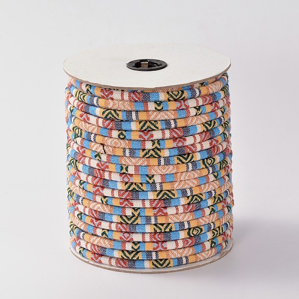 

PandaHall Cloth Rope Ethnic Cords, Blanched Almond, 6mm, about 50yards/roll(150 feet/roll) Cloth