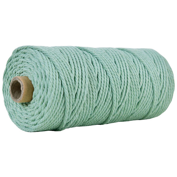

PandaHall Cotton String Threads for Crafts Knitting Making, Medium Aquamarine, 3mm, about 109.36 Yards(100m)/Roll Cotton