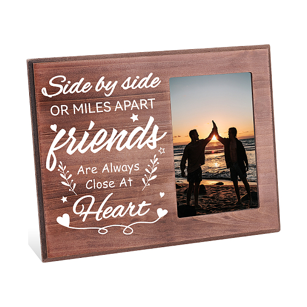 PandaHall FINGERINSPIRE Side By Side or Miles Apart Friends are Always Close at Heart,10x15cm Friend Wooden Photo Frame Unique Friendship... PandaHall FINGERINSPIRE Side By Side or Miles Apart Friends are Always Close at Heart,10x15cm Friend Wooden Photo Frame Unique Friendship...