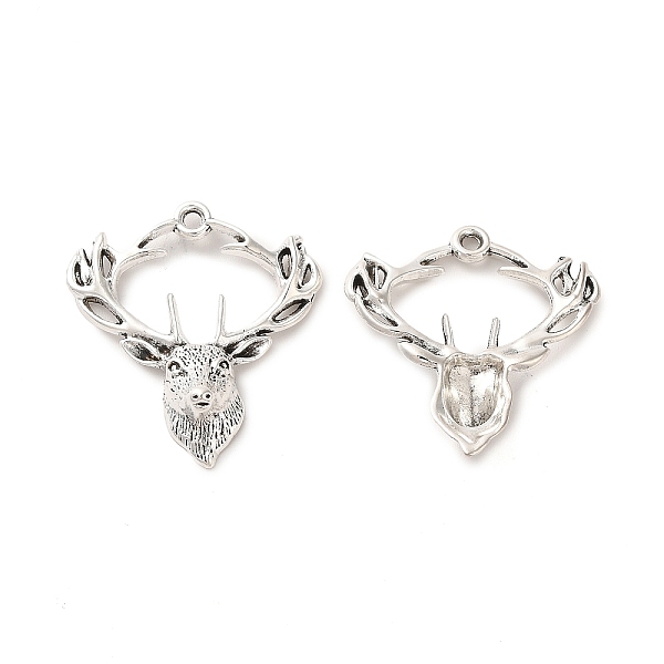 

PandaHall Tibetan Style Alloy Pendants, Elk Charm, Antique Silver, 28x25.5x6mm, Hole: 2mm, about 294pcs/500g Alloy Others