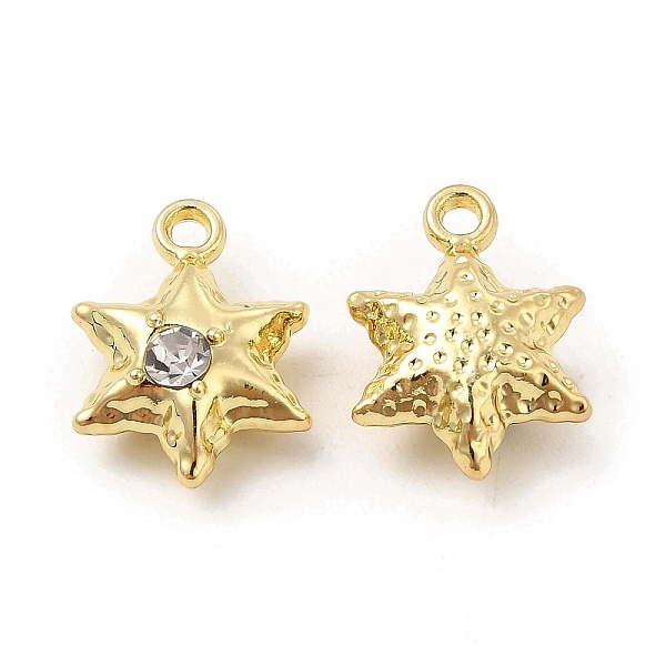 

PandaHall Alloy Rhinestone Pendants, Hexagram Charm, Golden, 13x10x5mm, Hole: 1.2mm Alloy+Rhinestone Others