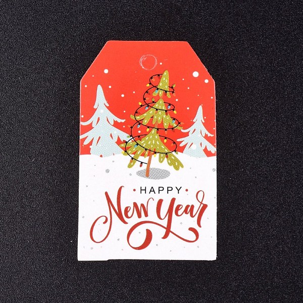 

PandaHall Paper Gift Tags, Hange Tags, For Arts and Crafts, For Christmas, with Christmas Tree Pattern, Colorful, 50x30x0.3mm, Hole: 5mm...