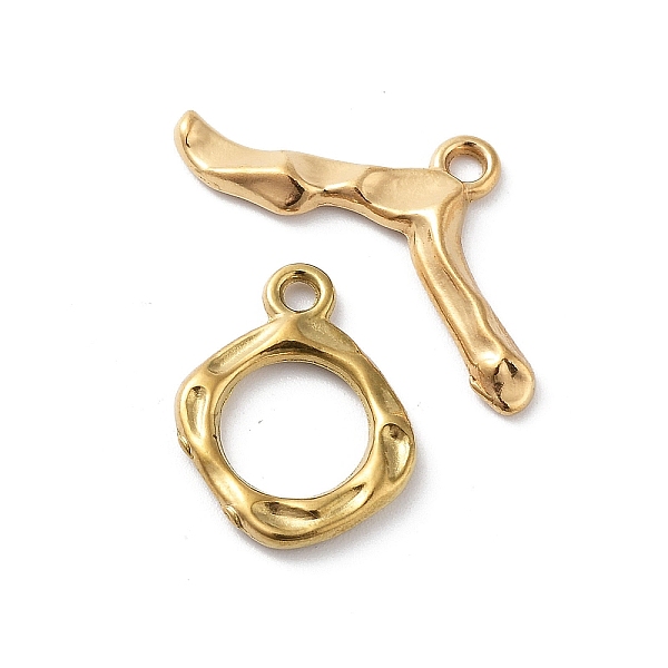 

PandaHall Ion Plating(IP) 304 Stainless Steel Toggle Clasps, Rhombus, Real 18K Gold Plated, 17x13x2mm, Hole: 1.6mm, Bar: 1.6x25x12, Hole...
