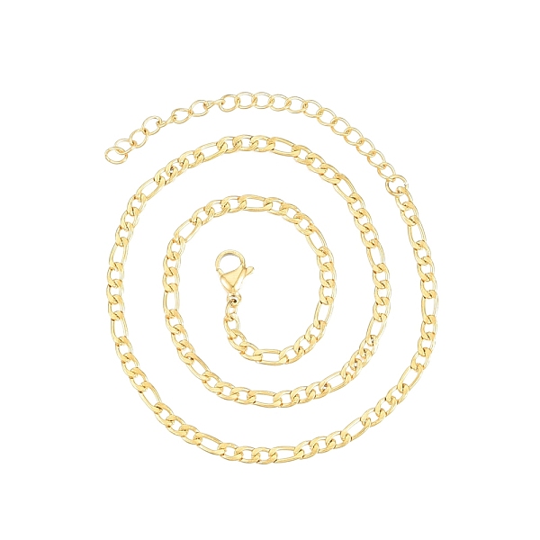 

PandaHall Men's 201 Stainless Steel Figaro Chains Necklace, Golden, 13.39 inch(34cm), Wide: 3mm 201 Stainless Steel