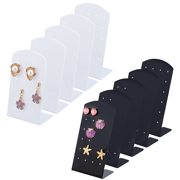

PandaHall PH 20pcs 24 Holes Acrylic Earring Holder, Ear Studs Display Stand 2 Colors L-Shape Earrings Jewellery Show Rack Stand Organizer..., Multicolor