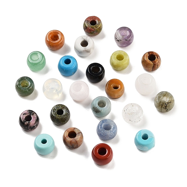 

PandaHall Natural & Synthetic Mixed Gemstone Beads, Barrel, 8~8.4x5~6.6mm, Hole: 2~3.2mm Mixed Stone Barrel