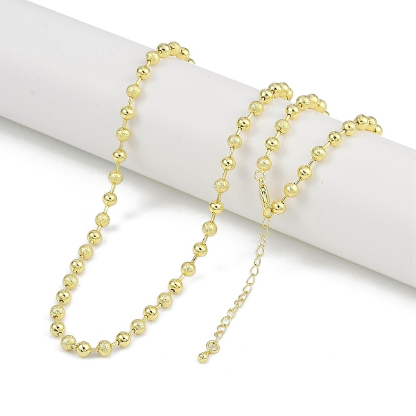 Rack Plating Brass Ball Chain Necklaces for Women