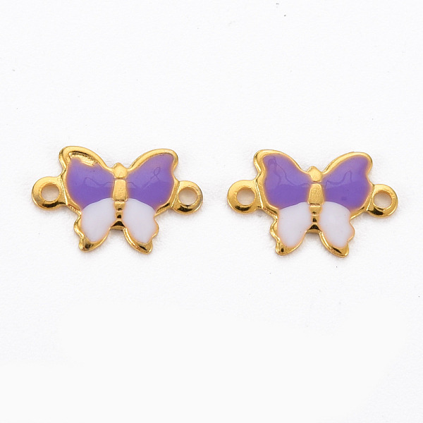 

PandaHall 304 Stainless Steel Enamel Links Connectors, Two Tone, Butterfly, Real 16K Gold Plated, Cadmium Free & Nickel Free & Lead Free...