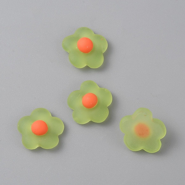 

PandaHall Spring Theme Translucent Resin Cabochons, Flower, Olive Drab, 16.5x18x7mm Resin Flower