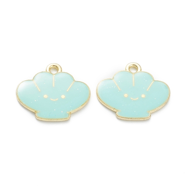 

PandaHall Alloy Enamel Pendants, for DIY Accessories, Shell Shape, Light Gold, Lead Free & Cadmium Free, Pale Turquoise, 18x20x2mm, Hole...
