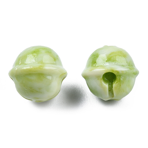 

PandaHall Synthetic Coral Beads, Dyed, Two Tone, Bell, Yellow Green, 9.5x10.5x10mm, Hole: 1.4mm Synthetic Coral Bell