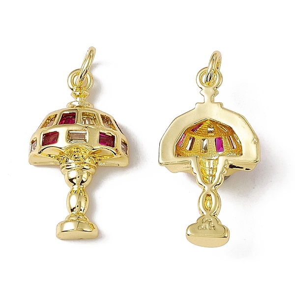 

PandaHall Rack Plating Brass Micro Pave Cubic Zirconia Pendants, with Jump Ring, Real 18K Gold Plated, Long-Lasting Plated, Cadmium Free &...