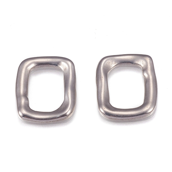 

PandaHall 304 Stainless Steel Links Rings, Rectangle, Stainless Steel Color, 20x16x2mm 304 Stainless Steel Rectangle
