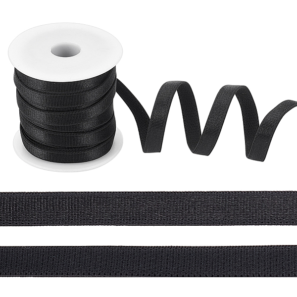 

PandaHall 10.94 Yards Flat Elastic Band, 0.35 Inch Black Width Elastic Shoulder Strap Bra Strap Elastic Trim Elastic Cord Roll for DIY...
