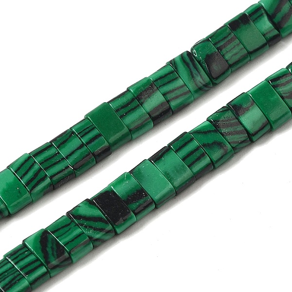 

PandaHall Synthetic Malachite Beads Strands, 2-Hole, Rectangle, 2.5~3x5x2.5mm, Hole: 0.8mm, about 138~140pcs/strand, 15.28''~15.31''...